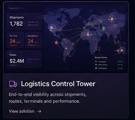 Illustrativt konsept for Logistics Control Tower